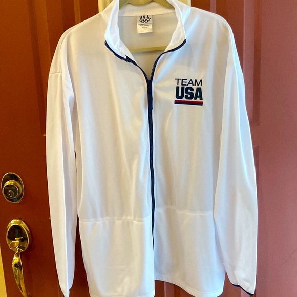 Other - White Jacket Windbreaker XL Team USA